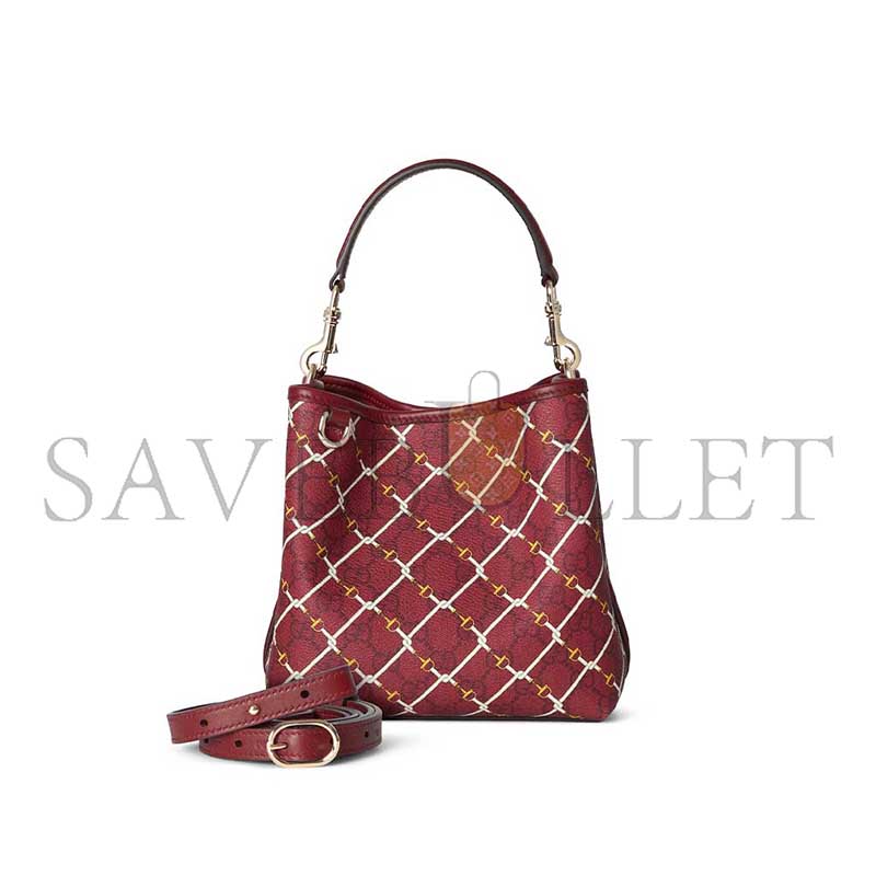 GUCCI GG EMBLEM SMALL BUCKET BAG 815118 (19*18*11cm)